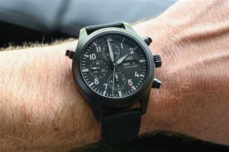 iwc pilot's watch double chronograph top gun|iwc chronograph top gun review.